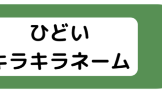 ひどいキラキラネーム一覧の画像